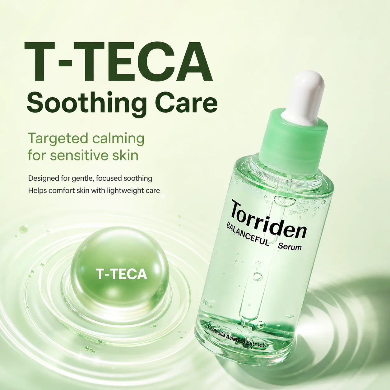 Torriden Cica Soothing Serum 50ml Hyaluronic Acid Serum 50ml,Refreshing & Non-Sticky,Korean Skincare Korean Makeup Lightweight
