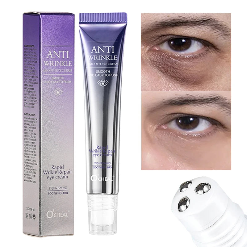 O’CHEAL Anti‑Wrinkle &amp; Anti‑Dark Circle Eye Cream with Roller Massager – 20g