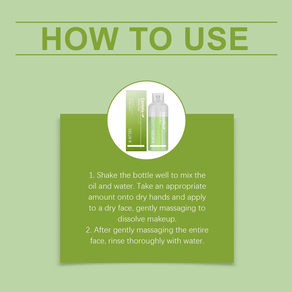 Matcha Cleansing Oil Gentle Remove Blackhead Shrink Pore Refreshing Control Oil Moisturizing Face Makeup Remover Oil Skin Care