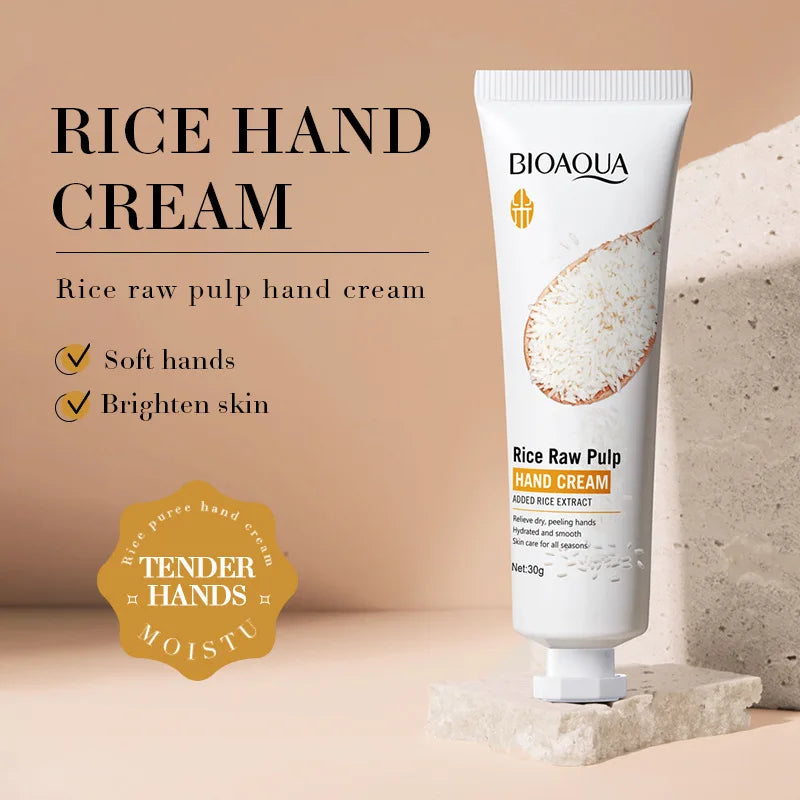BIOAQUA White Rice Hand Cream – Deep Moisture, Whitening & Anti‑Aging Care