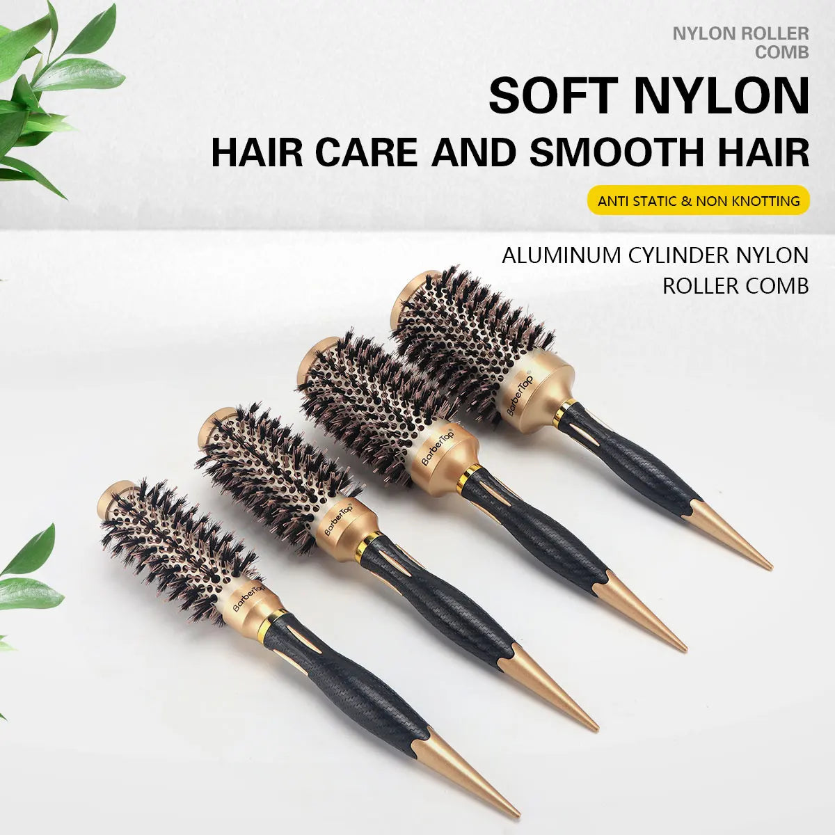 Hair Salon Round Rolling Hairdressing Comb Professional Women Straight Curly Combs Barbershop Curling Styling Tools Supplies