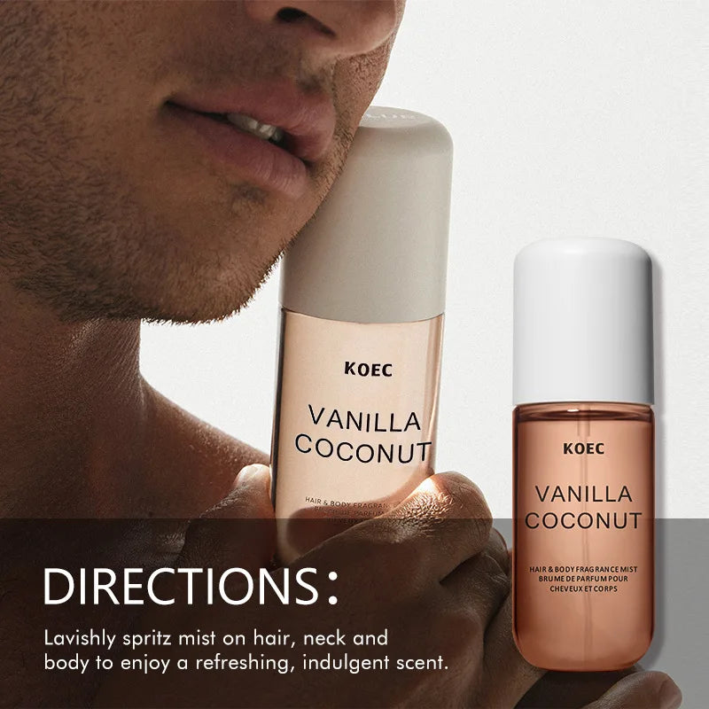 KOEC Vanilla Coconut Spray Perfume Refreshing Moisturizing Premium Dragon Fruit Floral Women's Perfume Triple Fragrance 50ml