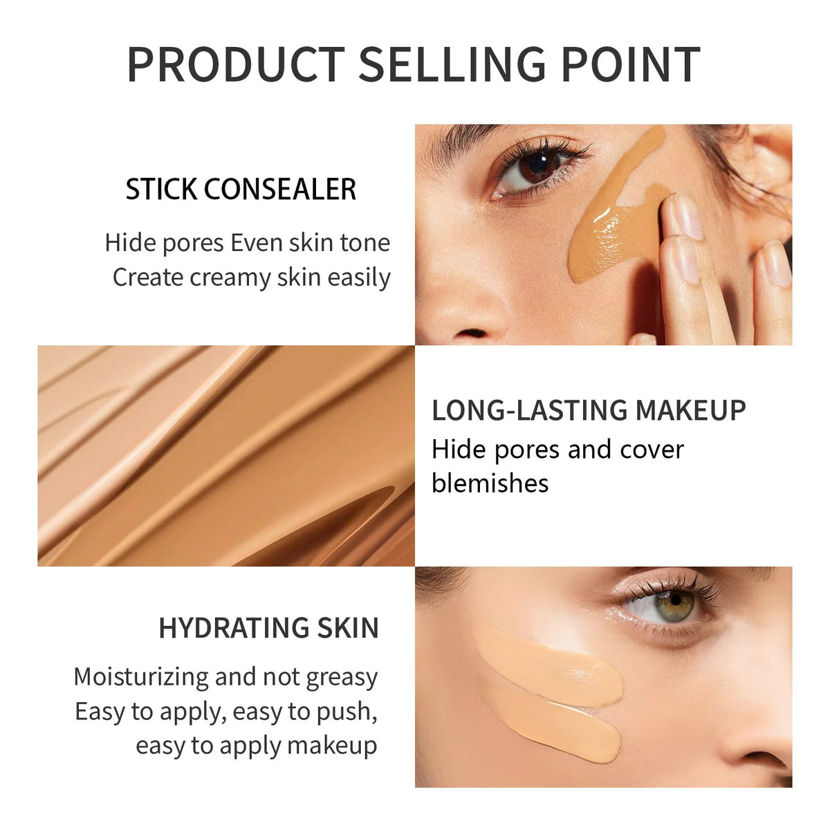 Two-in-one Brush Head Foundation Stick