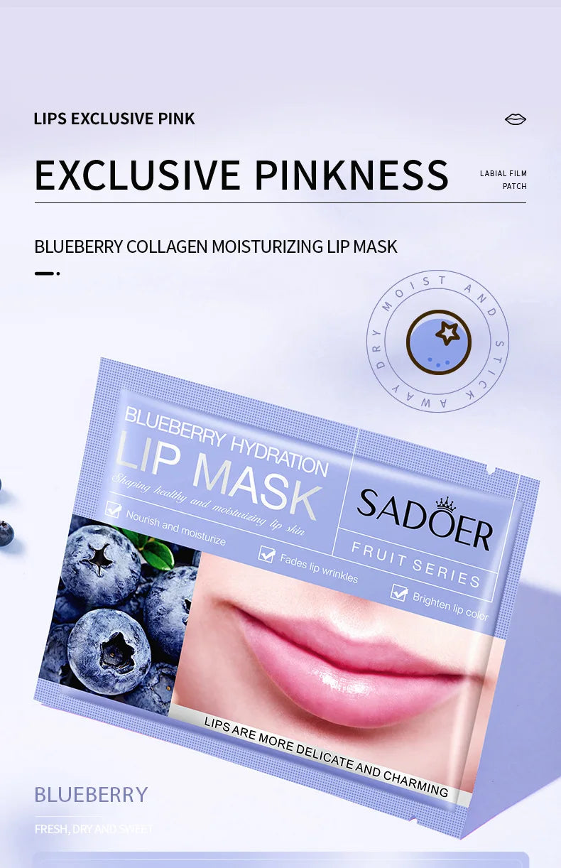 Fruits Lip Mask Moisturizing Nourishing Collagen Lip Patches Plump