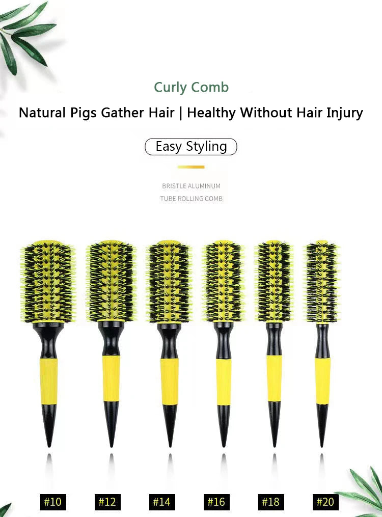 Salon Styling Round Comb Woman Hair Curlerl Professional Hairdresser Curling Combs Barbershop Hairdressing Tools Accessories