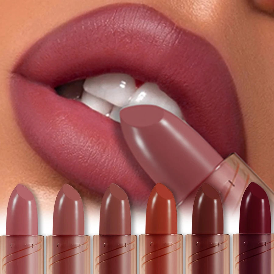 Waterproof Matte Lipstick – Long‑Lasting Red, Pink & Brown Lip Tint for Korean Makeup Looks