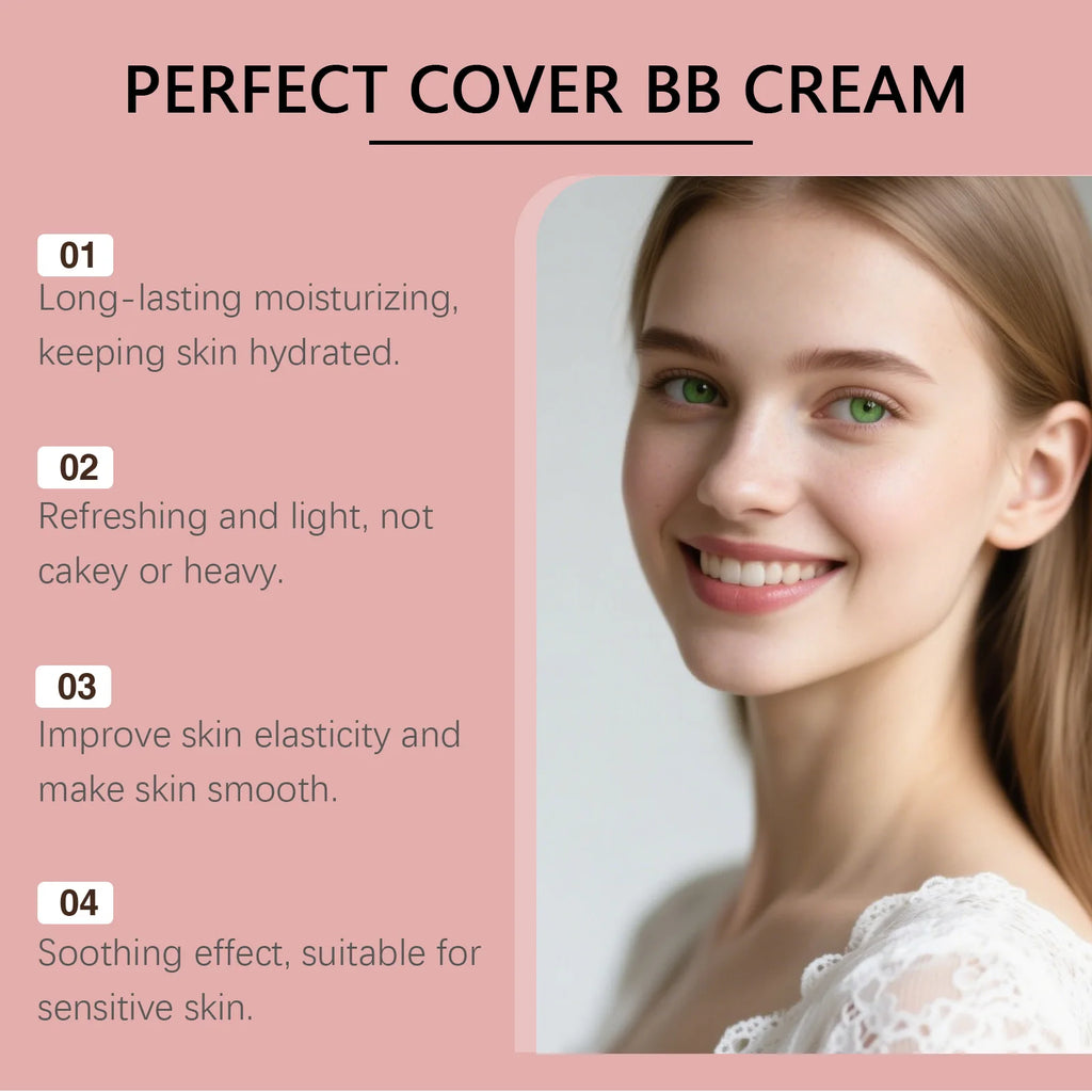 SPF42 PA+++ BB Cream – Full‑Coverage Liquid Foundation for Smooth, Even, Radiant Skin