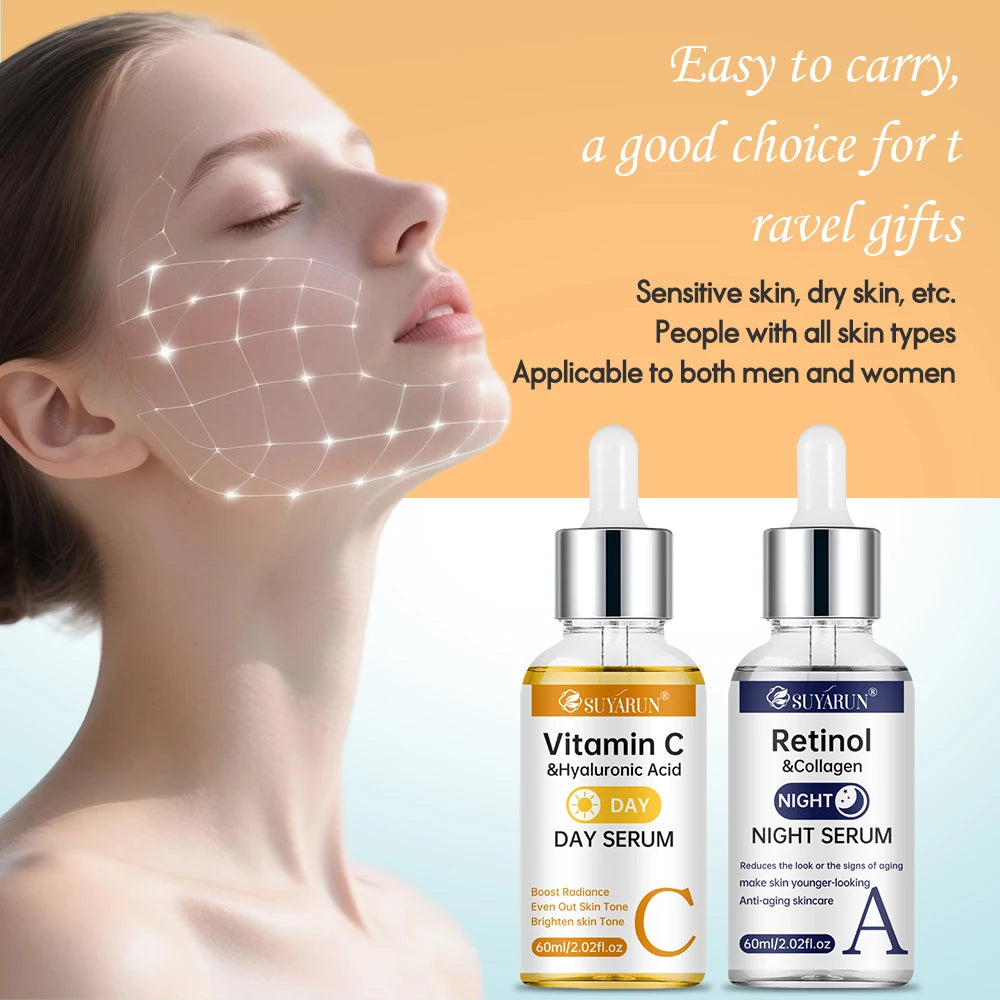 SUYARUN Vitamin C Day & Retinol Night Serum – 2‑in‑1 Brightening & Repair
