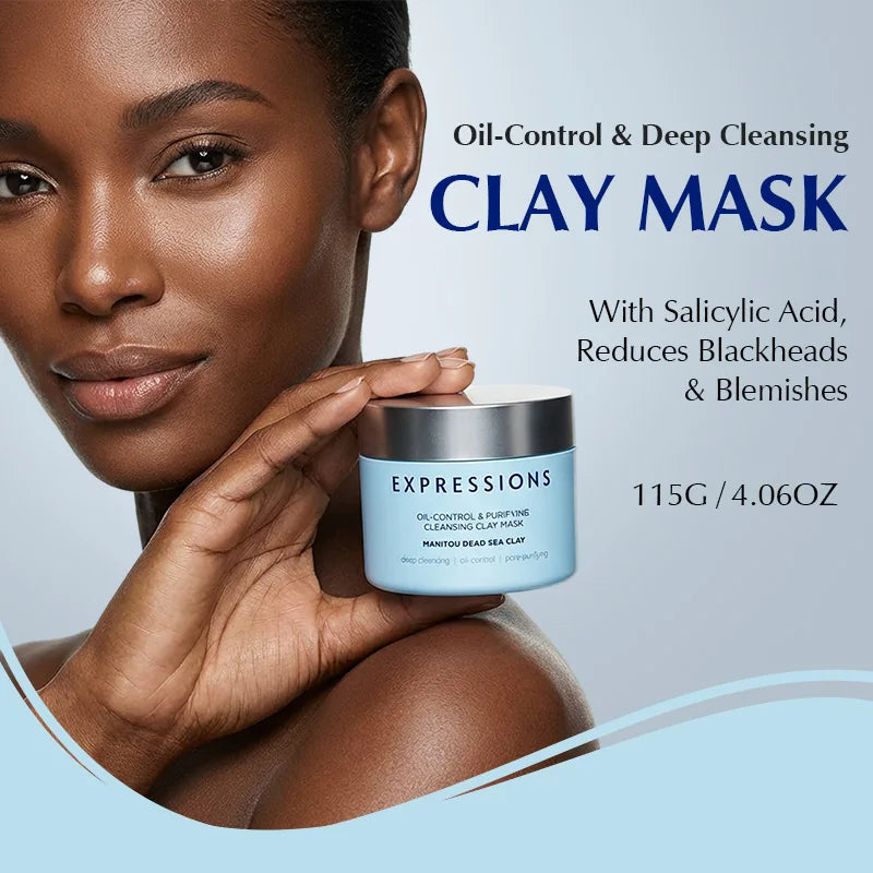 Oil-Balancing Deep Cleansing Mud Mask – Witch Hazel, Centella & Blue Lotus for Smooth-Looking Pores & Sebum Balance