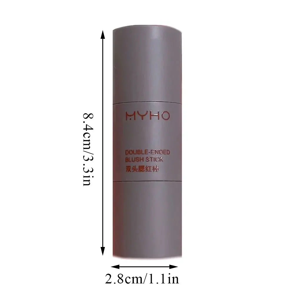 Double‑ended blush stick for easy, precise application