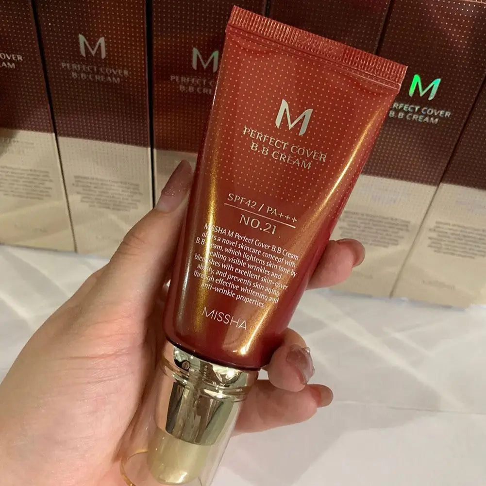 Matte Full‑Coverage BB + CC Liquid Foundation – Concealer, Oil‑Control & Brightening Face Base