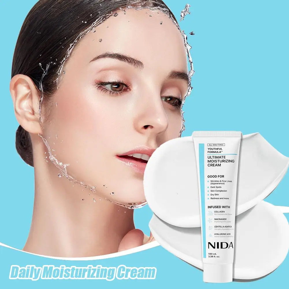 NIDA Ultimate Moisturizing Cream Anti-Aging Repairing Calming Pore Moisturizer Repair Redness Whitening Essence Skin Care