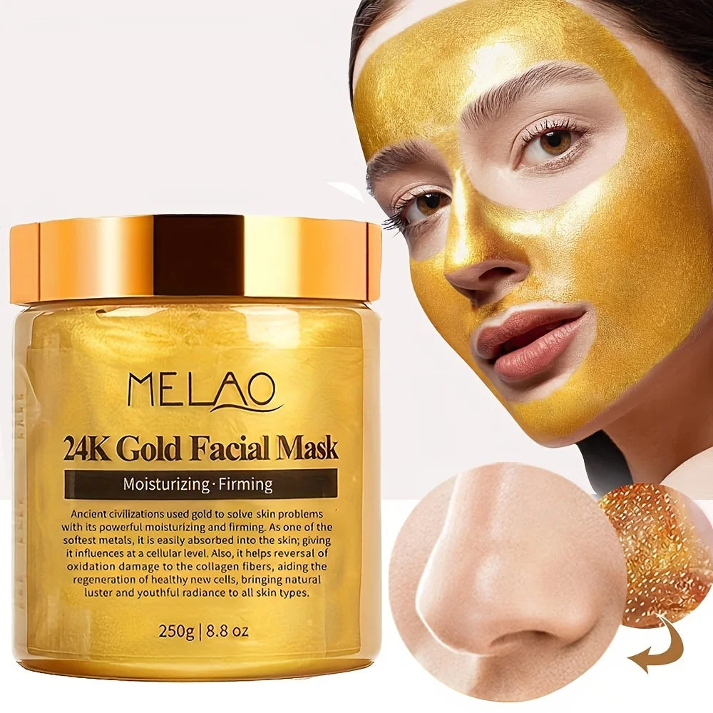 MELAO Gold Collagen Mask – Deep Moisture & Glow Care