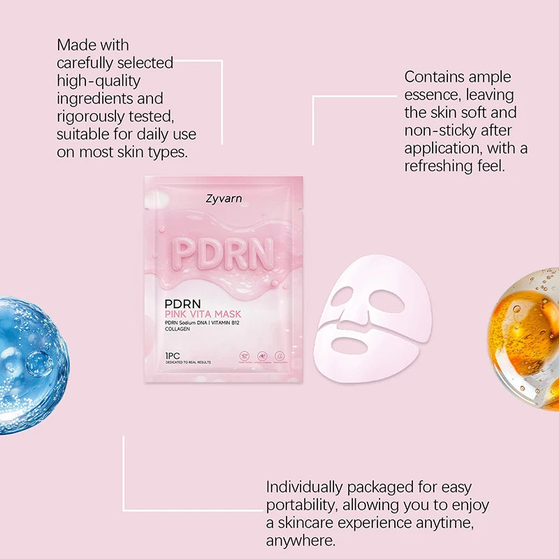 PDRN Pink Skincare Set – Salmon DNA Collagen Glow Mask for Lifting, Firming & Deep Moisturizing Care