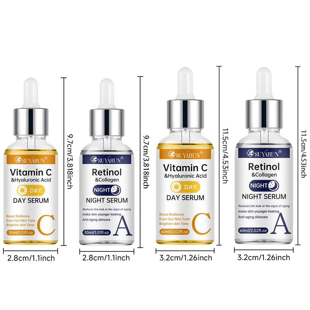 SUYARUN Vitamin C Day & Retinol Night Serum – 2‑in‑1 Brightening & Repair