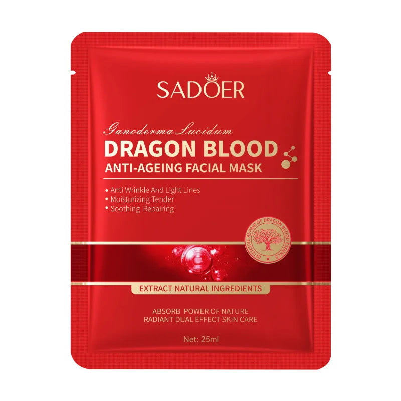 SADOER Dragon Blood Facial Masks for Face Moisturizing Anti-aging Hydrating Face Mask Facial Skin Care Products