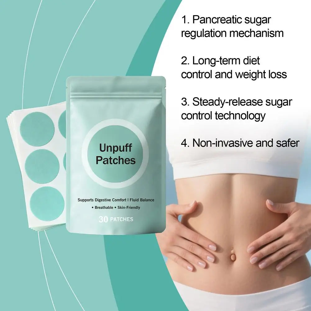 30 UnPuff PATCHES Supports Naturally Plant Ingredients Comfort