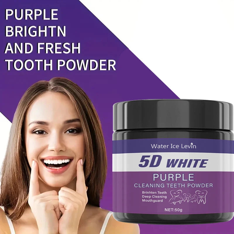 Purple Whitening Tooth Powder – Deep Clean & 5‑Day Brightening