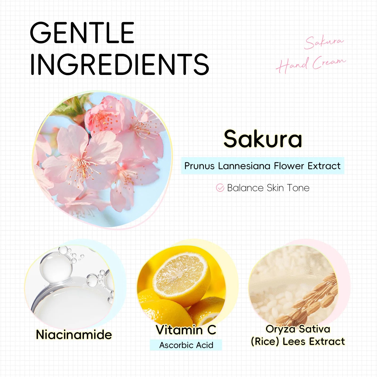 LAIKOU Sakura Hand Cream Whitening Wrinkle Removal Anti-crack Moisturizing Nourishing  Lotion Intensive Repair Hand Gream 30g