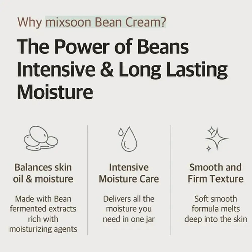 Mixsoon Set Bean Cream SPF50 Sunscreen Centella Cleanser, Soy Extract Hydrating Soothing Nourishing Skin Care