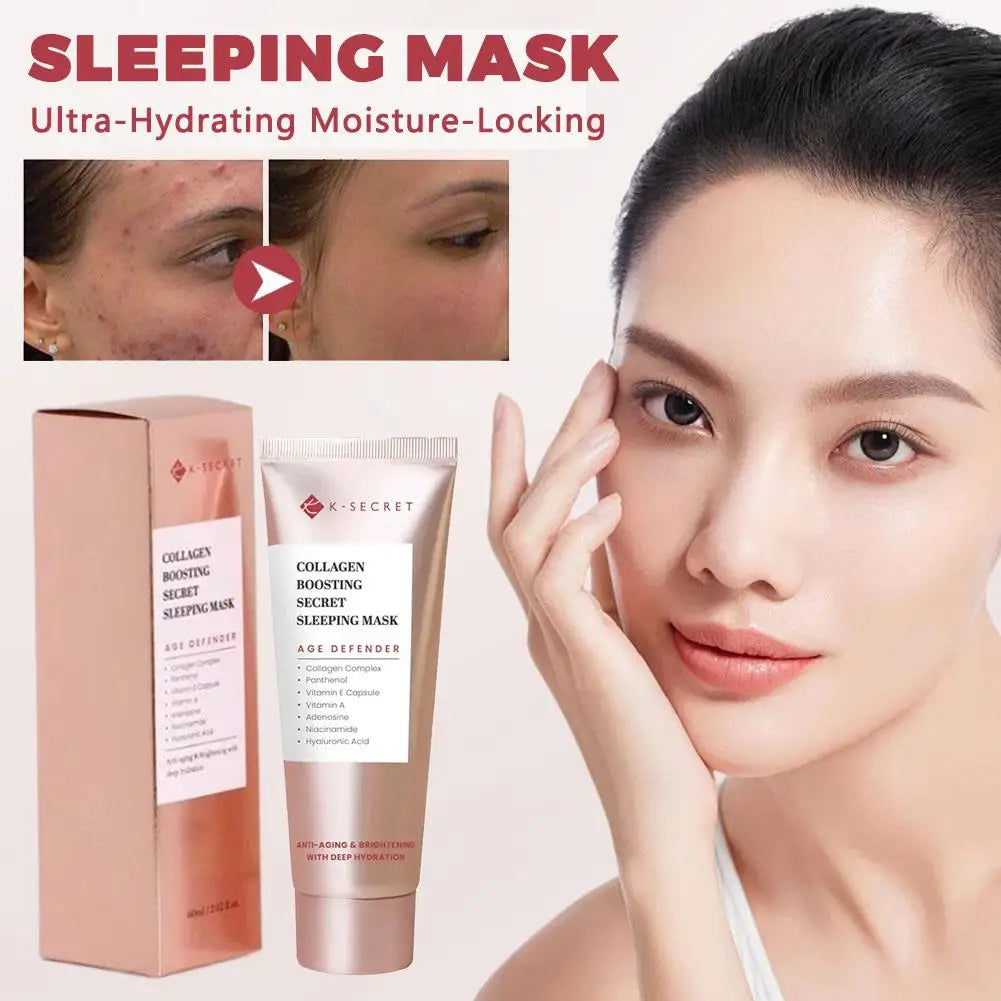 K-SECRET Korean Deep Collagen Mask Peel Off Mask Face Anti Wrinkle Lifting Skin Care Masks Pack Night Wrapping  Overnight Skin