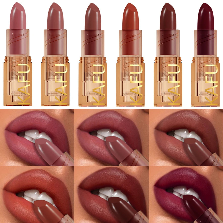 Waterproof Matte Lipstick – Long‑Lasting Red, Pink & Brown Lip Tint for Korean Makeup Looks