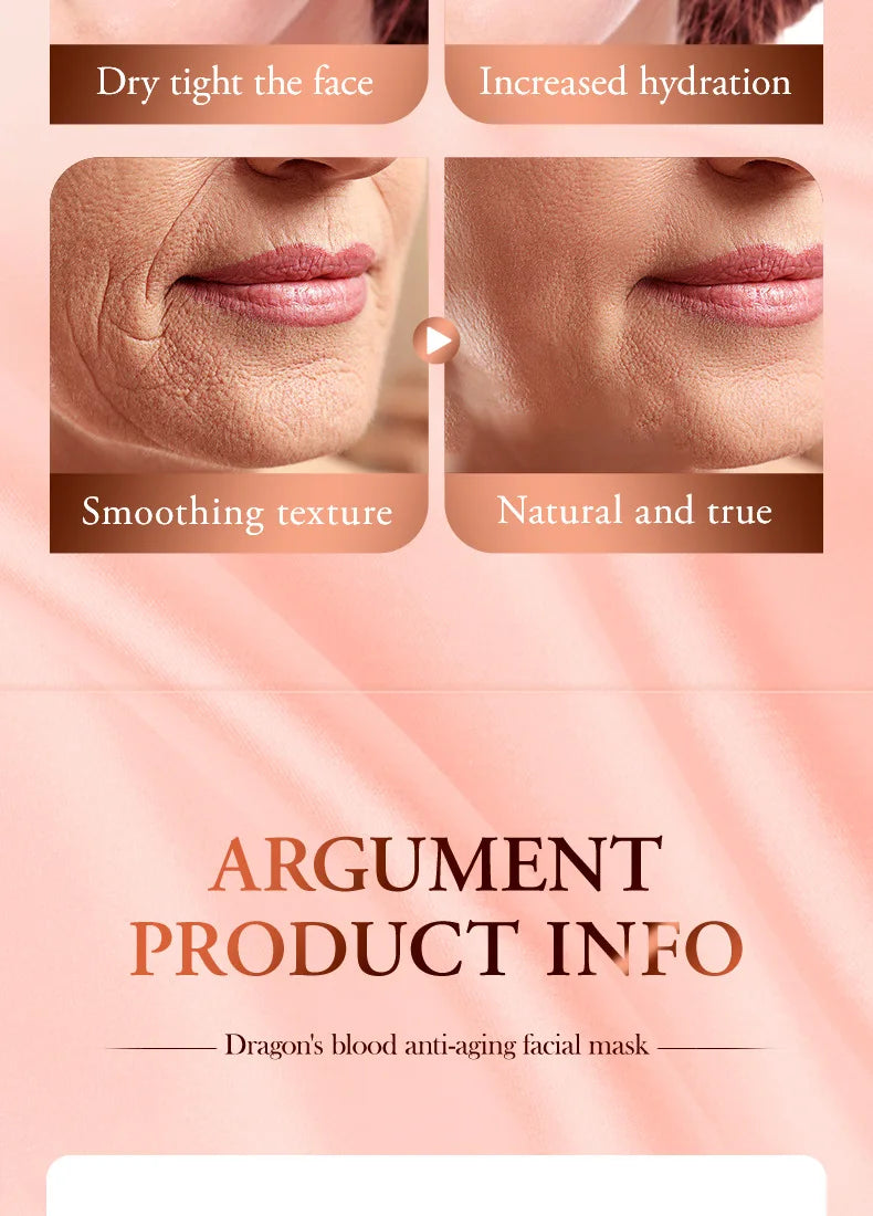 SADOER Dragon Blood Facial Masks for Face Moisturizing Anti-aging Hydrating Face Mask Facial Skin Care Products