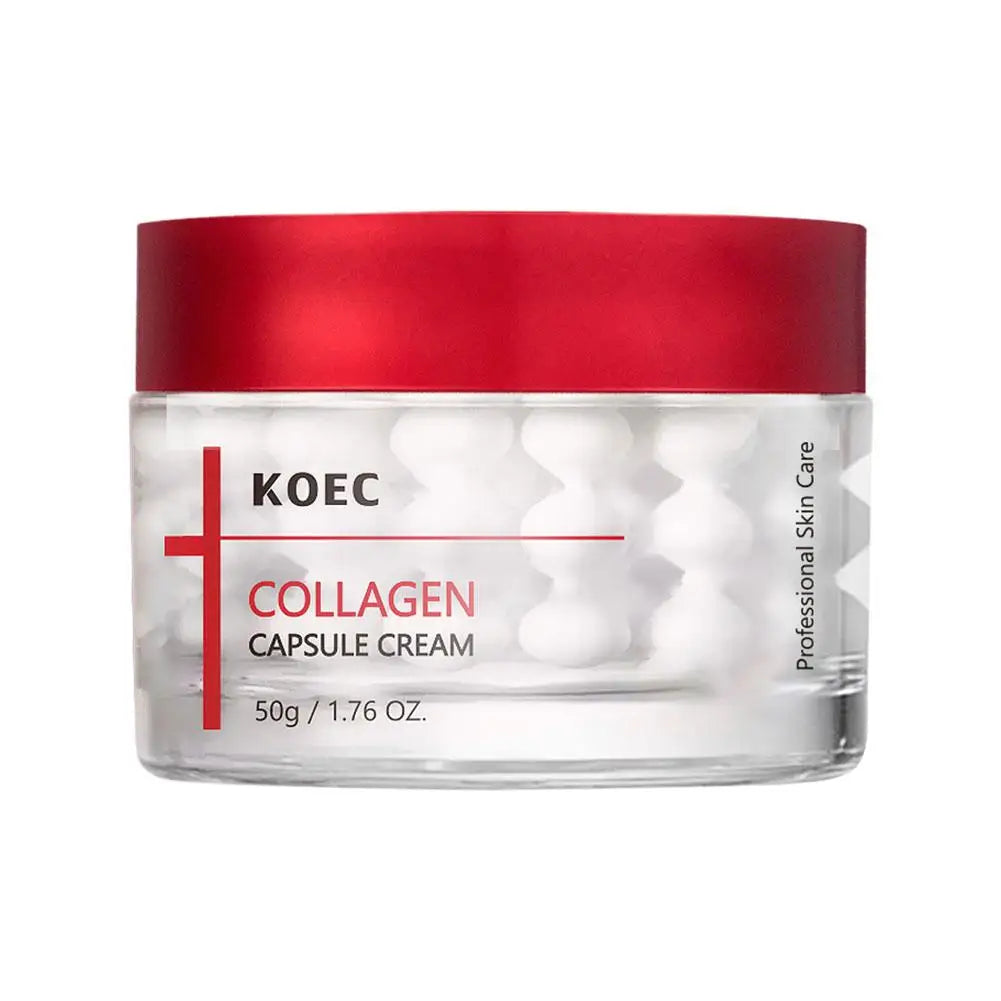KOEC Collagen Capsule Cream 50g Improve Dryness And Fine Lines Professional Skin Care Firming Hydrating Collagen Face Cream