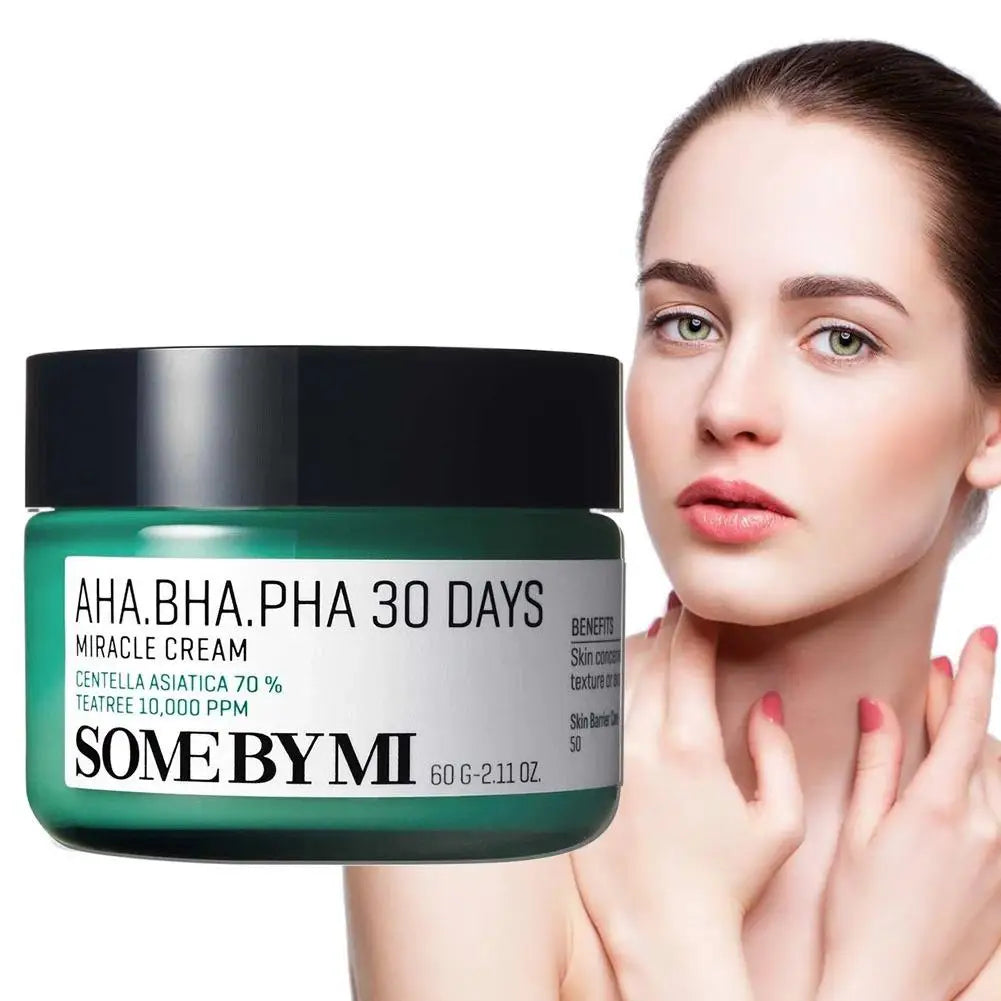 Korean SOME BY MI AHA BHA PHA 30 Days Miracle Cream Mild Exfoliating Deeply Moisturizer Improves Dull Skin Oil Control Skincare