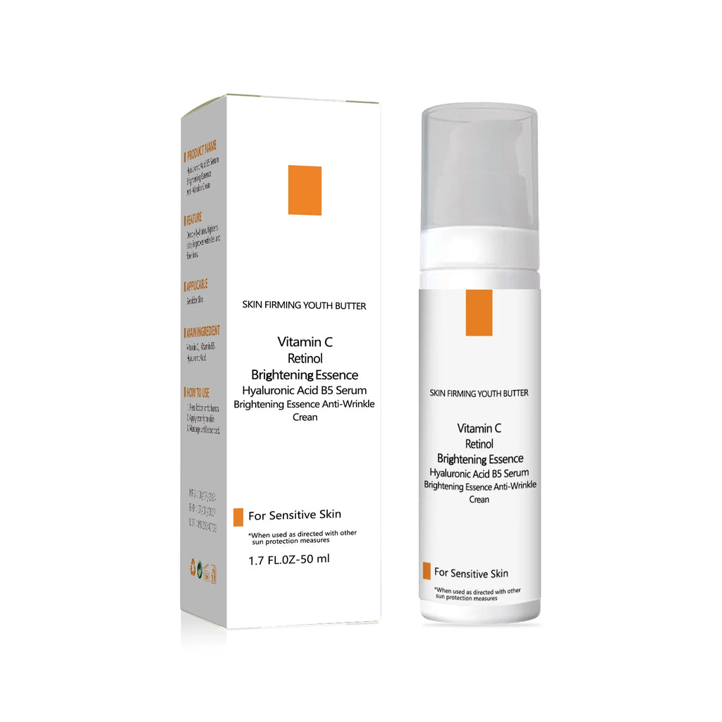 SKIN FIRMING YOUTH BUTTER 50ml - Anti-Wrinkle Cream with Hyaluronic Acid & Vitamin C, Brightening Essence for Sensitive Skin