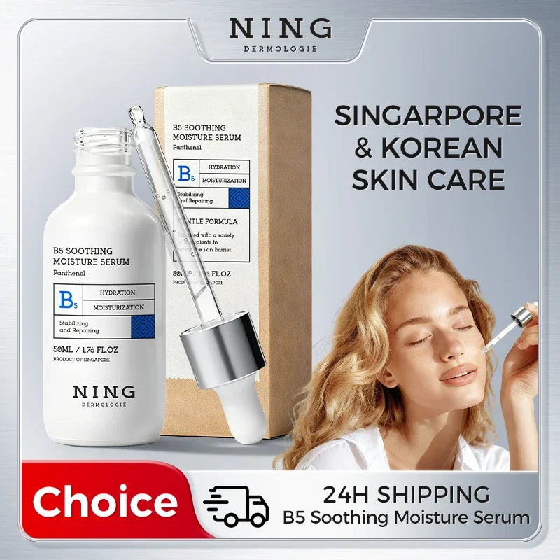 Vitamin B5 Serum – Panthenol + Ceramides + Squalane, Hydrating Soothing Essence for Sensitive Skin & Barrier Support
