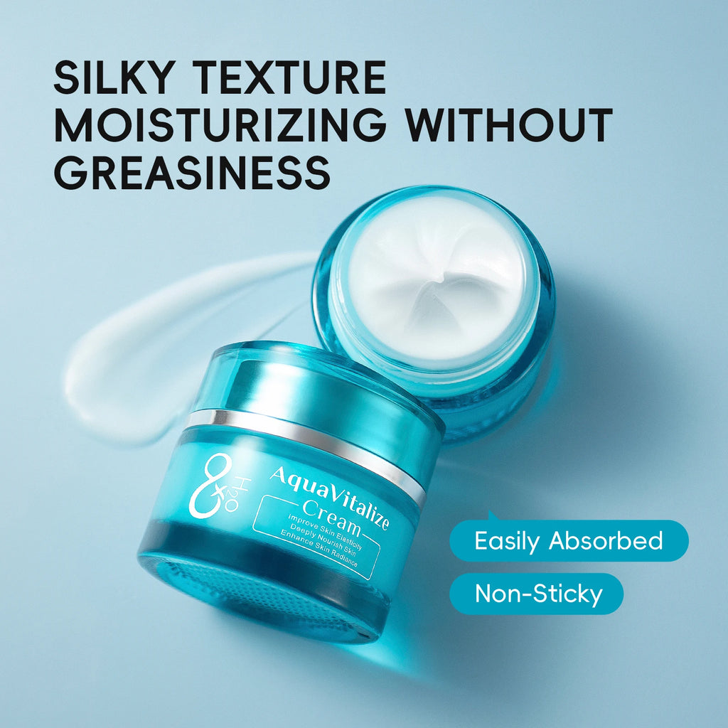 Quiyum 8X H2O AquaVitalize Cream 55g Deep Nourishing Daily Face Cream Boost Skin Radiance Maintain Skin Elasticity