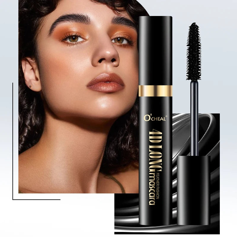 O’CHEAL 3D Silk Black Mascara – Thick, Curled & Lengthened Lashes with Precision Lash Brush