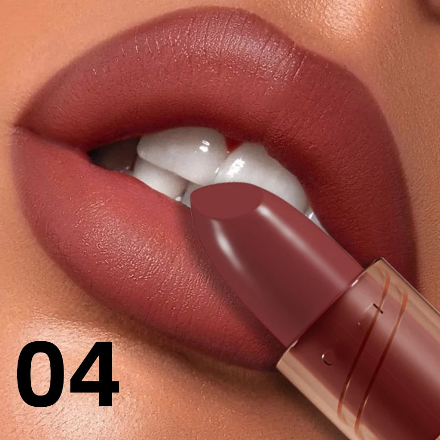 Waterproof Matte Lipstick – Long‑Lasting Red, Pink & Brown Lip Tint for Korean Makeup Looks