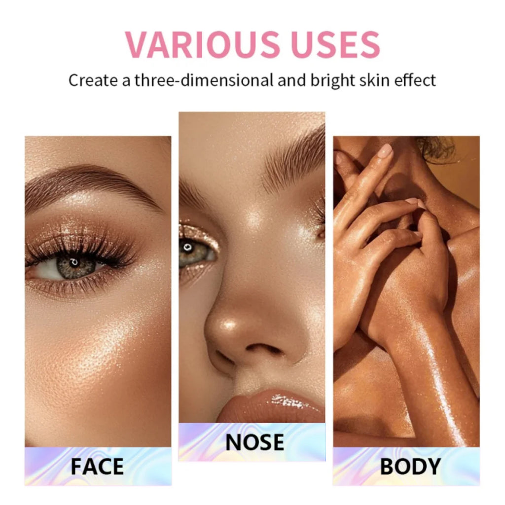 Pearlescent Diamond Liquid Highlighter – Intense Sparkle, Brightening Shimmer & Long‑Lasting Contour Glow