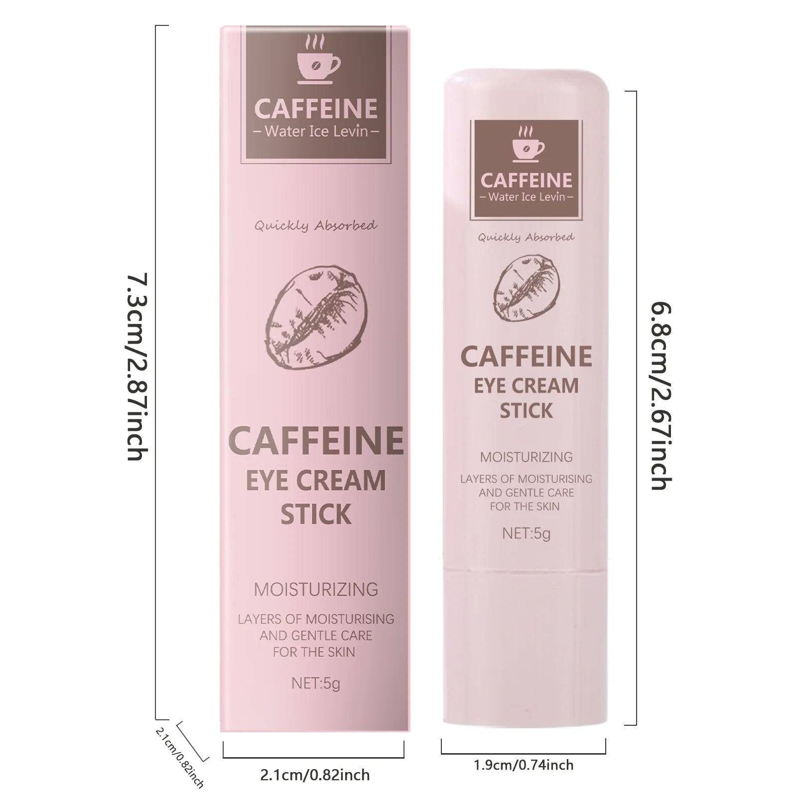 Caffeine eye cream stick nourishes the skin, improves fine lines, relieves eye bags and dark circles, and brightens the eye skin