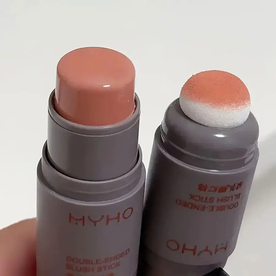Double‑ended blush stick for easy, precise application