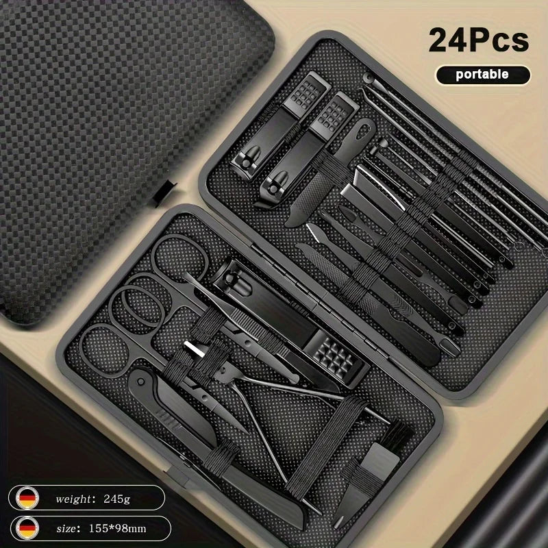 Stainless Steel Manicure Pedicure Set Nail Clippers Ear Spoon Cutters Scissors Household Beauty Grooming Tools