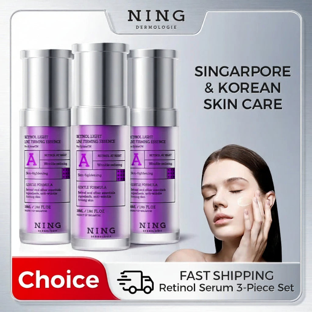 NING Retinol Serum 30ml x3 – Beginner Night Essence for Firming Care, Smooth-Looking Lines & Radiant Skin
