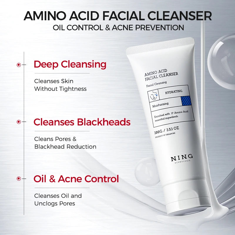 Amino Acid Facial Cleanser 100g – Salicylic Acid + Centella, Gentle Soothing Hydration & Oil Balance Care