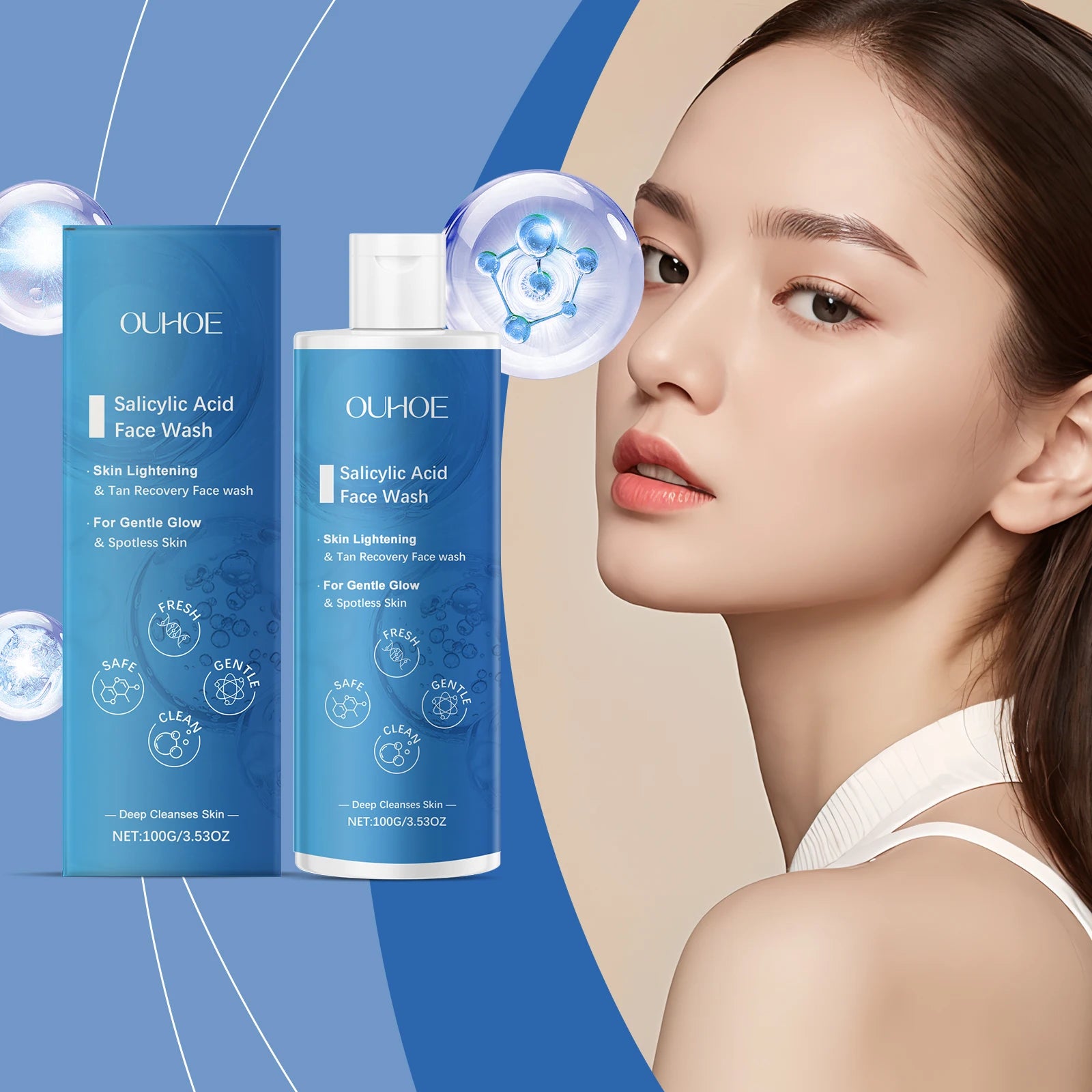 Acne‑Fighting Salicylic Acid Face Wash – Hydrating, Moisturizing & Pore‑Purifying