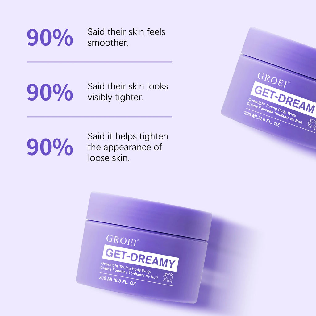 Overnight Toning Body Whip 200ml - Firming & Smoothing Cream with Uva-Ursi Extract, Reduces Cellulite Appearance, Non-Greasy