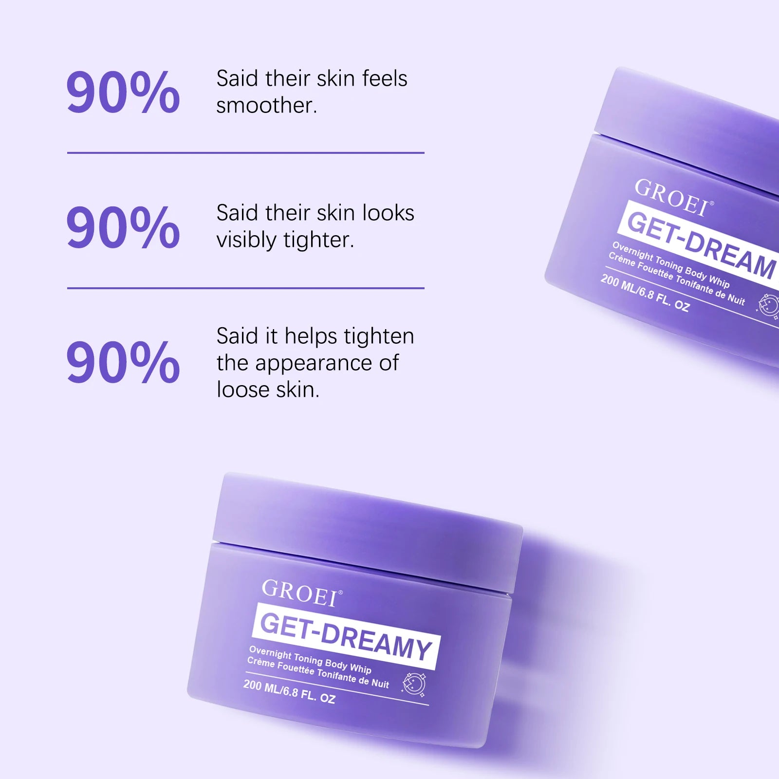 Overnight Toning Body Whip 200ml - Firming & Smoothing Cream with Uva-Ursi Extract, Reduces Cellulite Appearance, Non-Greasy