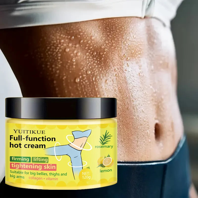 Full-function Hot Cream 120g - Firming, Lifting & Tightening, Rosemary & Lemon Formula for Belly, Thighs & Arms