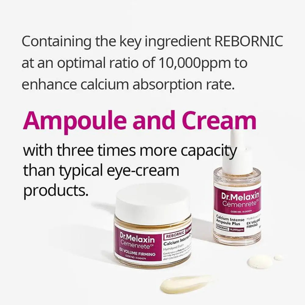 Cemenrete Calcium Intense Ampoule Essence Plus & Cream, Ex Volume Firming, Multi Balm Wrinkle Core Stick, Eye Patch, Skincare