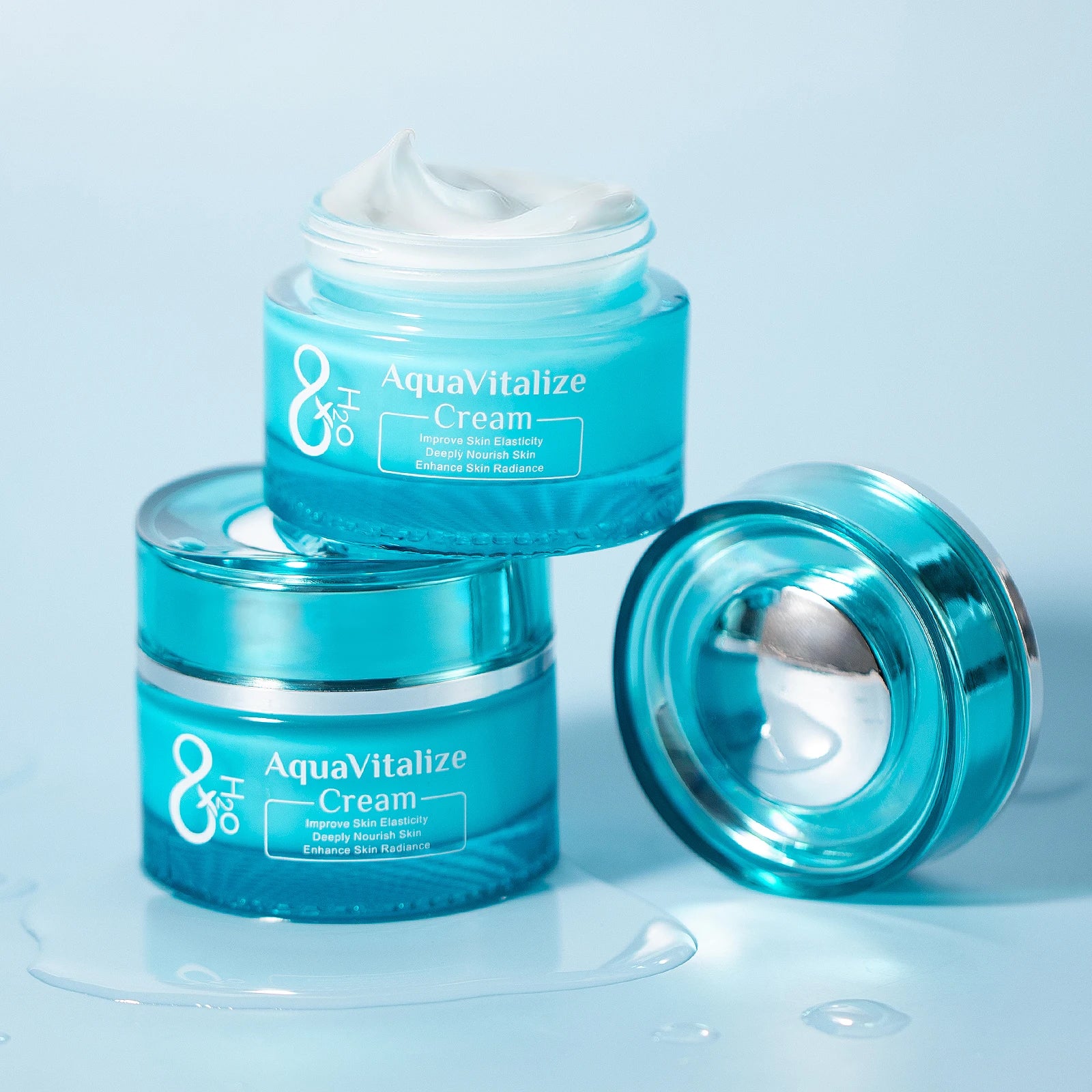 Quiyum 8X H2O AquaVitalize Cream 55g Deep Nourishing Daily Face Cream Boost Skin Radiance Maintain Skin Elasticity