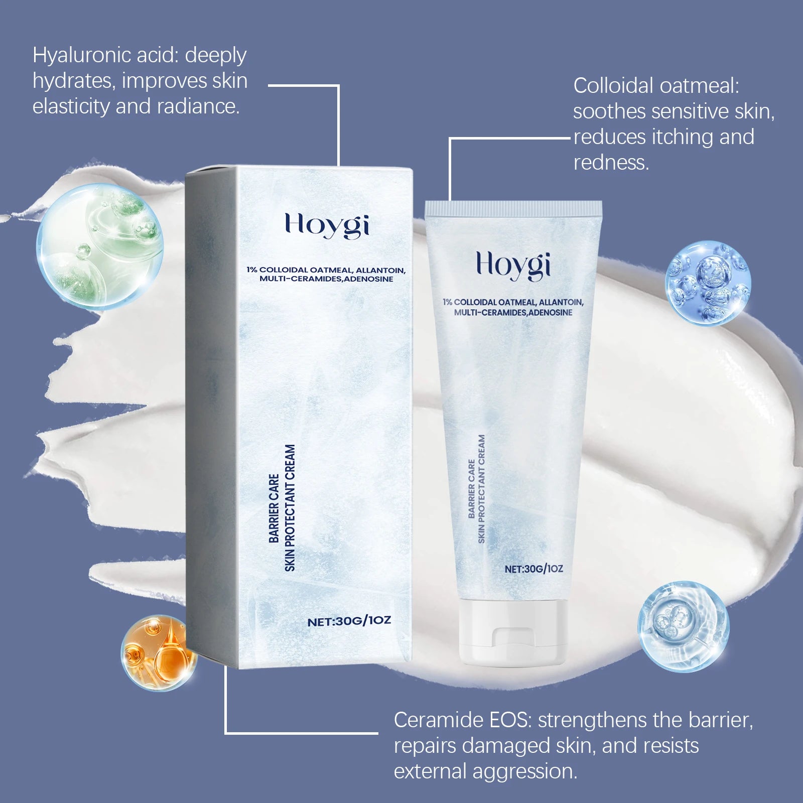 Ceramide Moisturizing Cream Body & Face Moisturizer for Dry Skin with Hyaluronic Acid Daily Moisturizer Oil-Free Fragrance Free