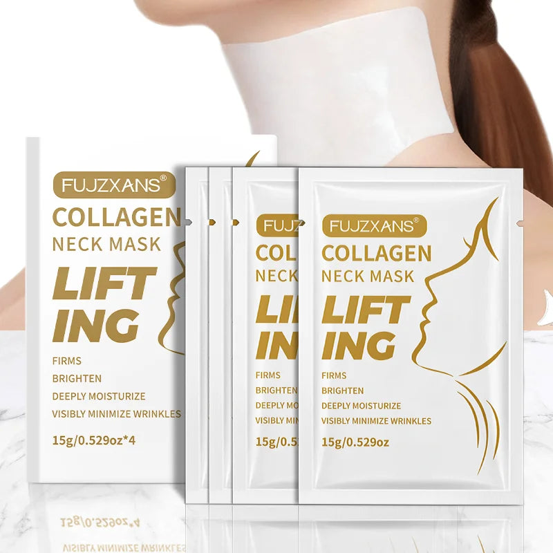 Overnight Collagen Neck Mask – Anti‑Wrinkle, Lifting & Deep Moisturizing Care (4 Pcs/Box).