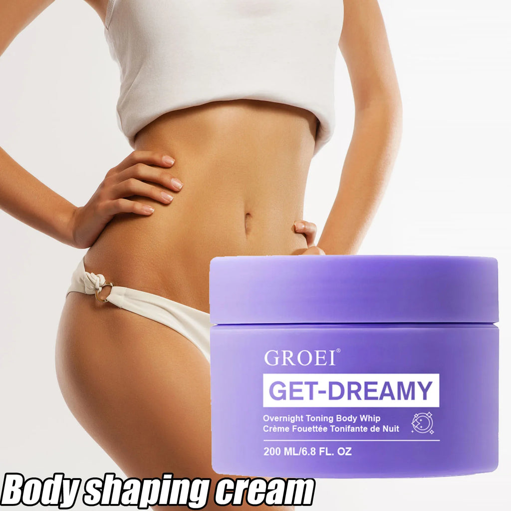 Overnight Toning Body Whip 200ml - Firming & Smoothing Cream with Uva-Ursi Extract, Reduces Cellulite Appearance, Non-Greasy