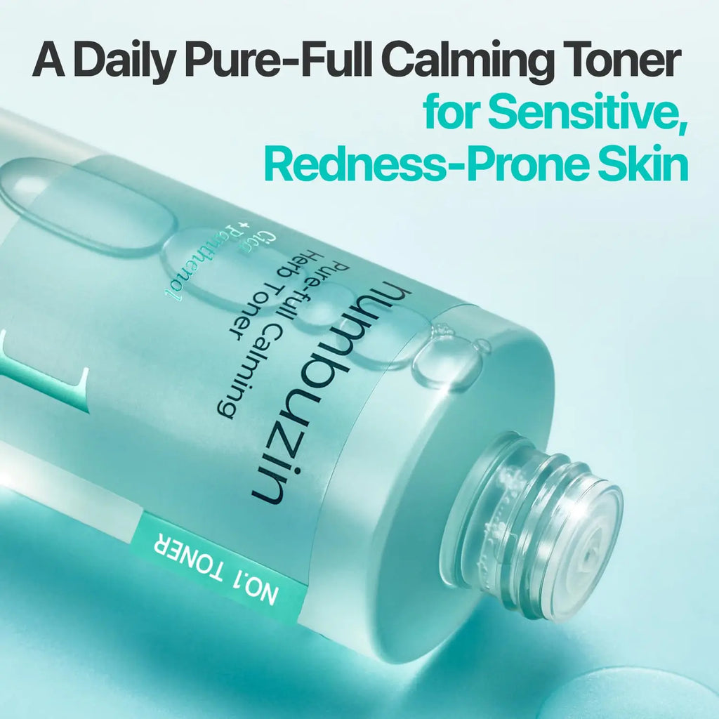 numbuzin No.1+SerumSheet Mask+Calming Herb Toner Soothing Hydrating Centella Controls Excess Oil Reduces Redness Care Skin
